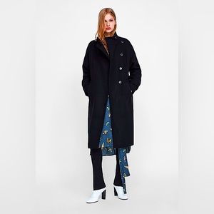 ZARA DOUBLE BREASTED BUTTONED COAT